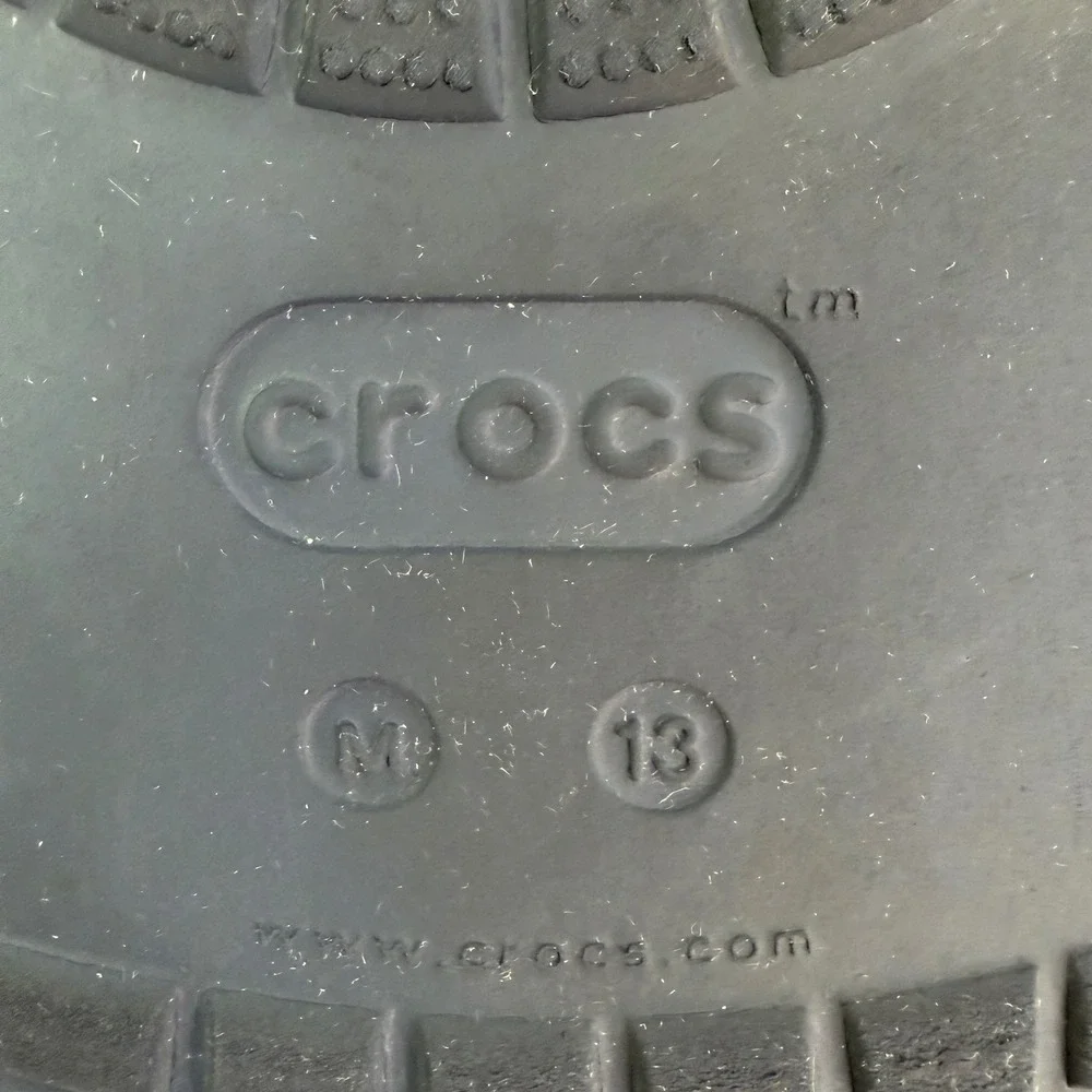 Crocs Bayaband Clog Navy Blue Red White Logo Mens Size 13 Slip On Shoes